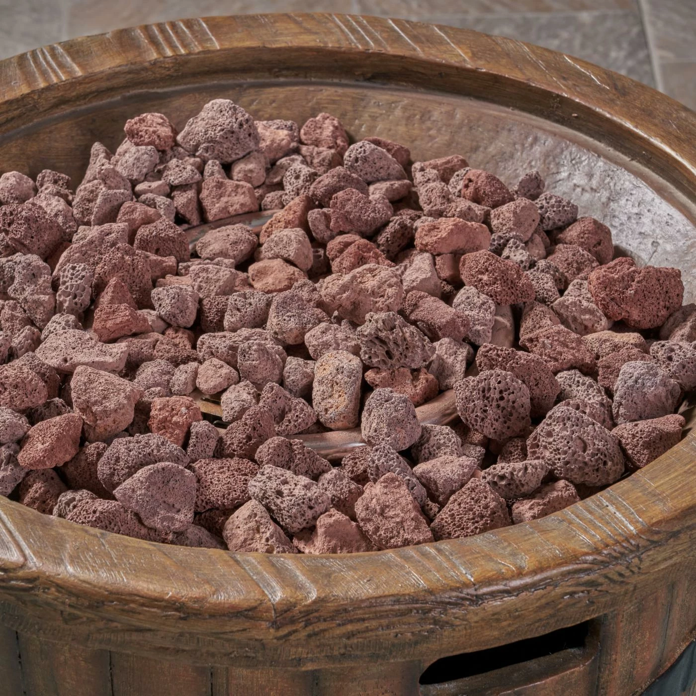 Cheapest 😀 Best Selling Home Decor Round Araiah Outdoor 40,000 Lightweight Concrete Barrel Fire Pit ⭐ 3 Cheapest 😀 Best Selling Home Decor Round Araiah Outdoor 40,000 Lightweight Concrete Barrel Fire Pit ⭐ - Image 3