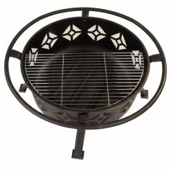 Coupon 🛒 Round Pleasant Hearth Sunderland 36 Diam. Fire Pit With Spark Screen 😉 -Fire Pits & Tables Online Shop detailGHPG152