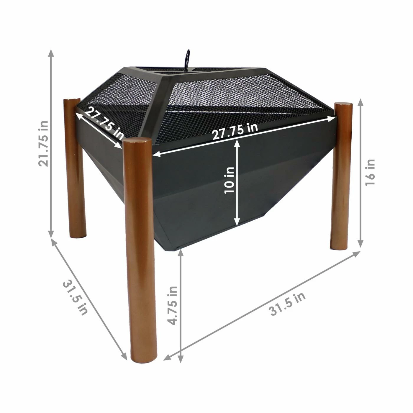 Cheapest 𧨠Sunnydaze Decor All Other Shapes Sunnydaze 31 In. Triangle Fire Pit With Log Grate And Spark Screen π₯° 3 Cheapest 𧨠Sunnydaze Decor All Other Shapes Sunnydaze 31 In. Triangle Fire Pit With Log Grate And Spark Screen π₯° - Image 3