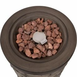 Budget 🤩 Shine Company Sevilla 18 In. Round Outdoor Propane Gas Fire Column 👏 -Fire Pits & Tables Online Shop detailSHN257