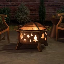 Hot Sale ✨ Sunjoy 30 Inch Tree Motif Round Wood-Burning Fire Pit ⌛ 12 Hot Sale ✨ Sunjoy 30 Inch Tree Motif Round Wood-Burning Fire Pit ⌛ -Fire Pits & Tables Online Shop detailSUNR1213
