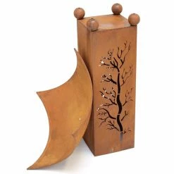 Budget ⭐ Square HGC Decorative Rustic Metal 15.8 In. Fire Column With Removable Bowl 💯 -Fire Pits & Tables Online Shop detailUNII071