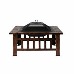 New 💯 Fire Sense Foxdale Steel Square Wood Burning Fire Pit 😀 -Fire Pits & Tables Online Shop detailWTL468