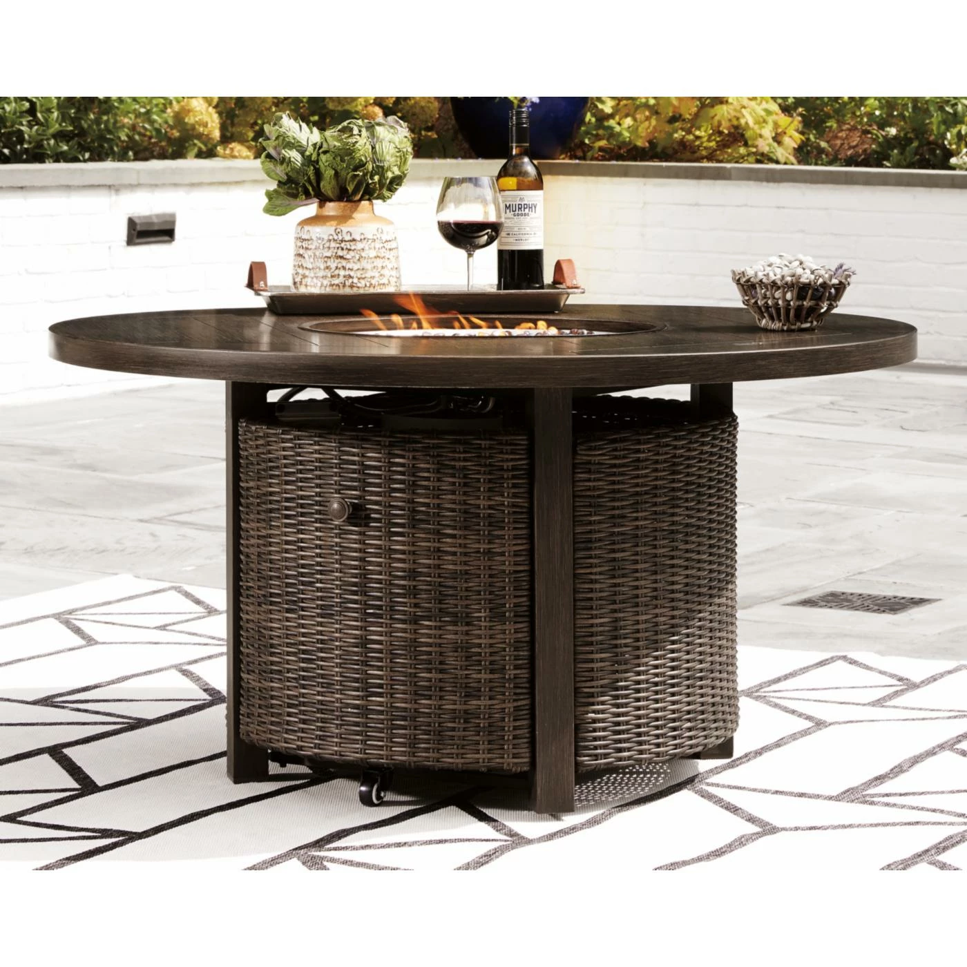 Promo ✨ Signature Design By Ashley Paradise Trail Outdoor Round Fire Pit Table 😀 2 Promo ✨ Signature Design By Ashley Paradise Trail Outdoor Round Fire Pit Table 😀 - Image 2