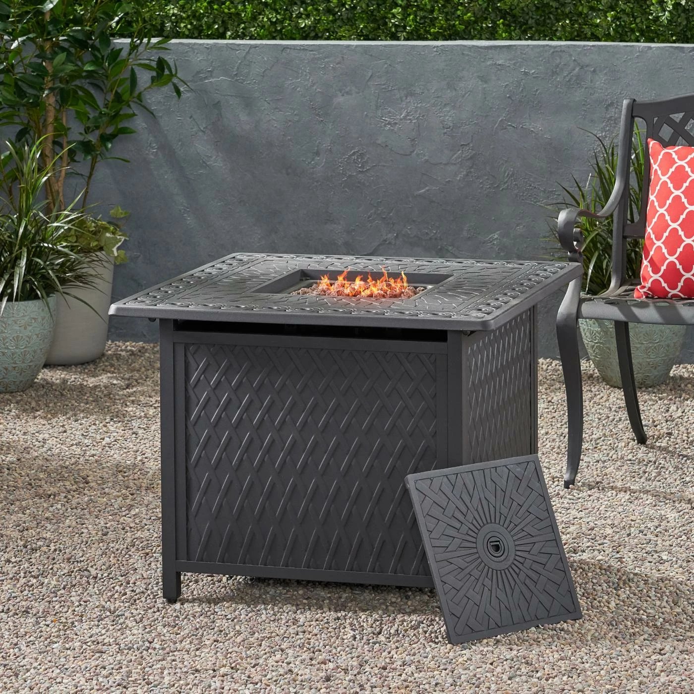 Flash Sale 🔥 Best Selling Home Decor Silvie Outdoor 37,000 BTU Aluminum Square Fire Pit 🌟 2 Flash Sale 🔥 Best Selling Home Decor Silvie Outdoor 37,000 BTU Aluminum Square Fire Pit 🌟 - Image 2