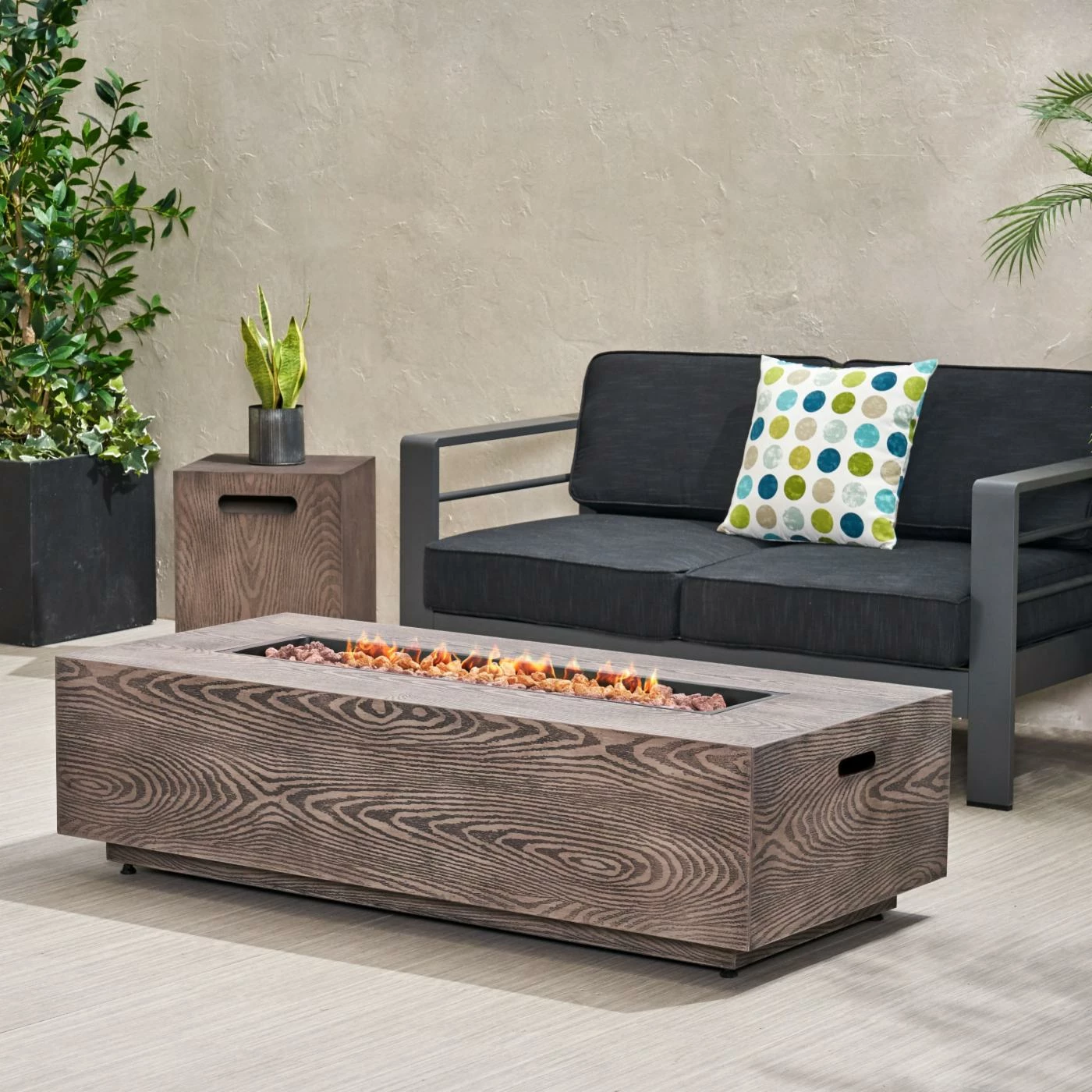 Wholesale 😍 Best Selling Home Decor Gas Shenandoah Outdoor 50,000 BTU Rectangular Fire Pit With Tank Holder 😀 2 Wholesale 😍 Best Selling Home Decor Gas Shenandoah Outdoor 50,000 BTU Rectangular Fire Pit With Tank Holder 😀 - Image 2