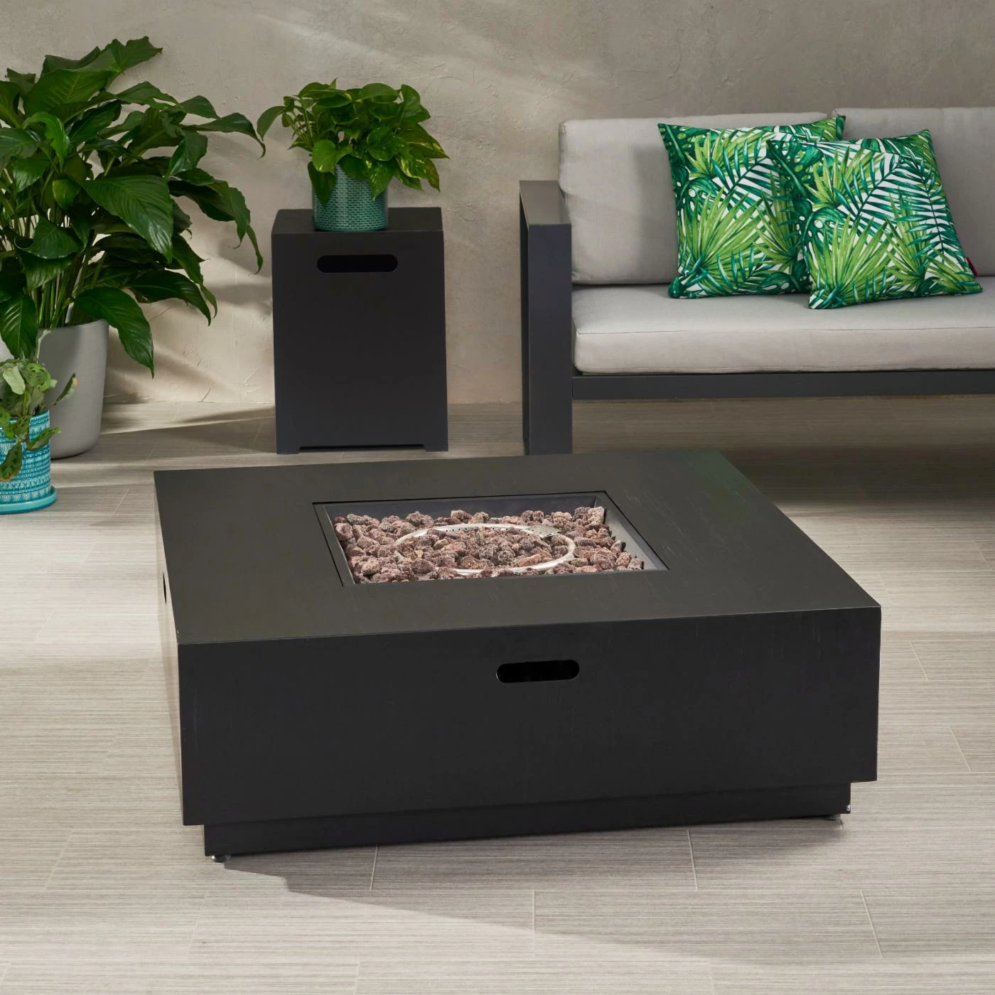 Deals ๐ Best Selling Home Decor Langton Outdoor 50,000 BTU Square Fire Pit With Tank Holder - Dark Gray ๐งจ 2 Deals ๐ Best Selling Home Decor Langton Outdoor 50,000 BTU Square Fire Pit With Tank Holder - Dark Gray ๐งจ - Image 2