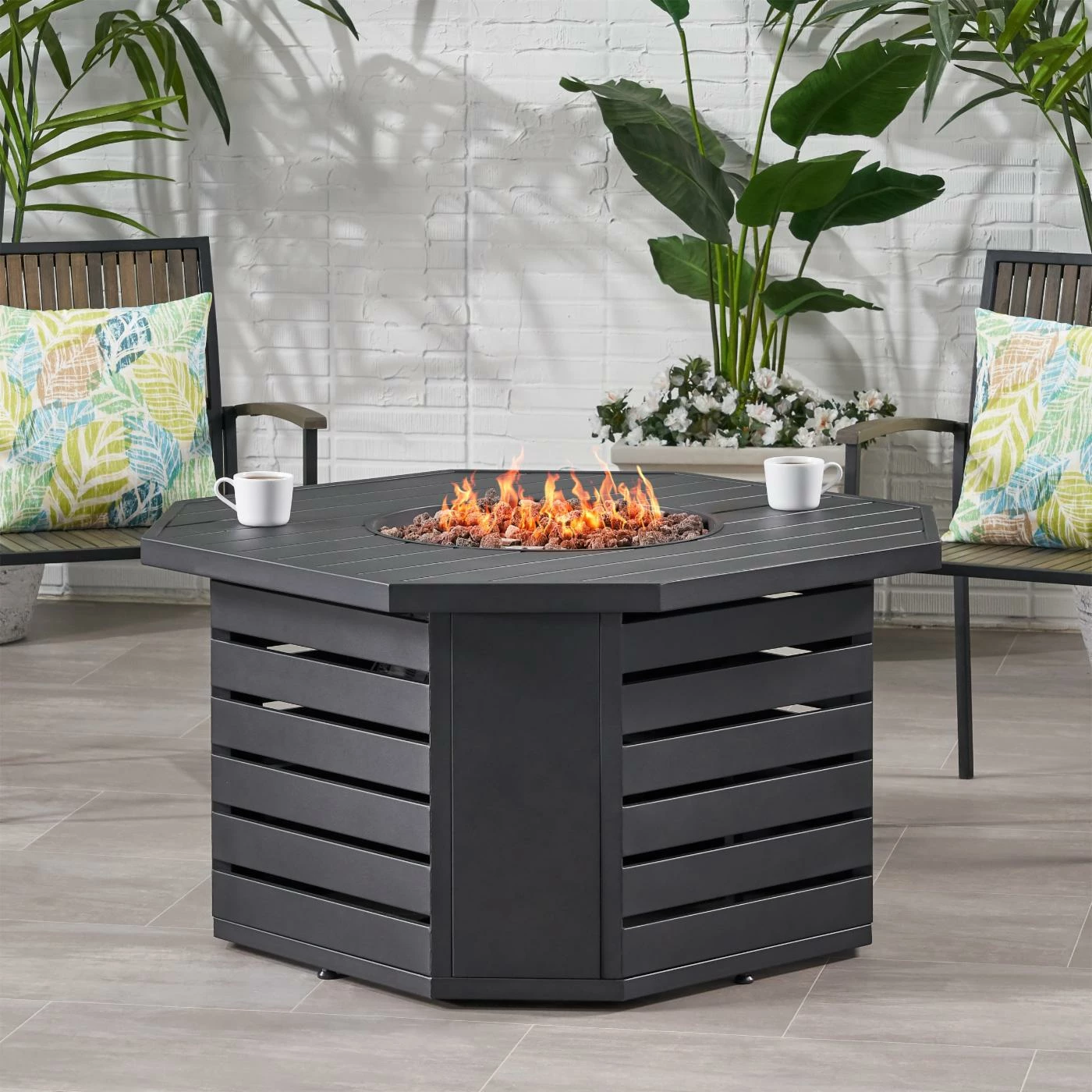 Discount 🎁 Best Selling Home Decor All Other Shapes Jiovanny Outdoor 50,000 BTU Octagonal Fire Pit 😀 2 Discount 🎁 Best Selling Home Decor All Other Shapes Jiovanny Outdoor 50,000 BTU Octagonal Fire Pit 😀 - Image 2