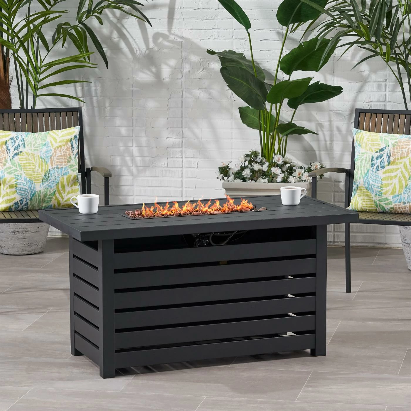 Deals 😍 Best Selling Home Decor Rectangle Jiovanny Outdoor 30,000 BTU Rectangular Fire Pit 💯 2 Deals 😍 Best Selling Home Decor Rectangle Jiovanny Outdoor 30,000 BTU Rectangular Fire Pit 💯 - Image 2