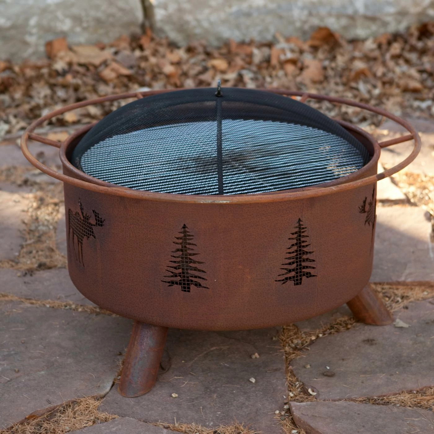 Top 10 π Round Patina Moose And Tree 31 Diam. Fire Pit With Free Cover π 2 Top 10 π Round Patina Moose And Tree 31 Diam. Fire Pit With Free Cover π - Image 2