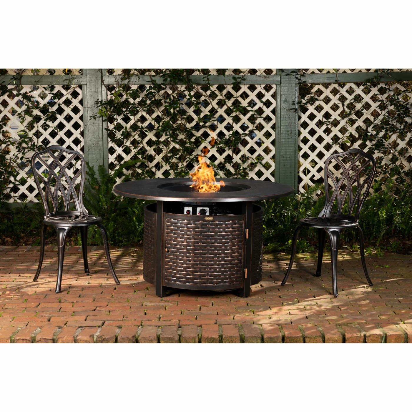 Best deal 😉 Round Fire Sense Florence 44 In. Woven Aluminum Gas Fire Pit Table 🛒 2 Best deal 😉 Round Fire Sense Florence 44 In. Woven Aluminum Gas Fire Pit Table 🛒 - Image 2