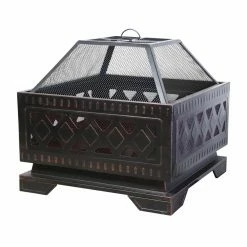 Best reviews of 👍 Square Abble 25 In. Steel Wood Burning Fire Pit 😀