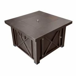 Coupon ⭐ Square AZ Patio Heaters Cross Design Outdoor Propane Fire Pit 🔔
