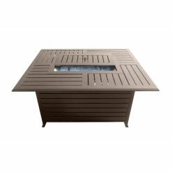 Budget ⌛ Rectangle AZ Patio Heaters Outdoor Aluminum Rectangular Fire Pit In 🔨 Hammered Bronze 💯
