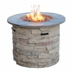 Flash Sale 😉 Round HN Outdoor Brecksville Propane Gas Fire Pit 😀