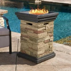 Budget ❤️ Best Selling Home Square Brooklyn Propane Fire Column 🎁