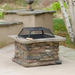 Flash Sale 🥰 Best Selling Home Square Ithica Wood Fire Pit 🧨