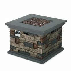 Hot Sale 👏 Square HN Outdoor Buckeye 32 In. Fire Table ⭐
