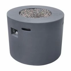 Wholesale 🔥 Best Selling Home Round Aidan Light Weight Concrete Gas Burning Fire Pit 🤩