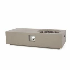 Budget 🎉 Best Selling Home Decor Rectangle Gilmans Outdoor 50,000 BTU Lightweight Concrete Rectangular Fire Pit Table (No Tank Holder) 🔔