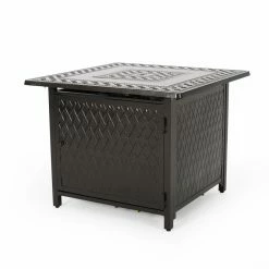 Best Sale ✨ Best Selling Home Decor Sojourner Outdoor 37,000 BTU Aluminum Square Fire Pit ❤️
