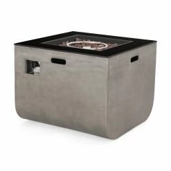 Top 10 ✨ Best Selling Home Decor Meyer Outdoor 50,000 BTU Lightweight Concrete And Ceramic Square Fire Pit 🔥