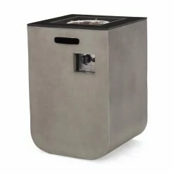 New 🥰 Best Selling Home Decor Square Meyer Outdoor 3,000 BTU Lightweight Concrete 19.5 Inch Fire Column 🛒