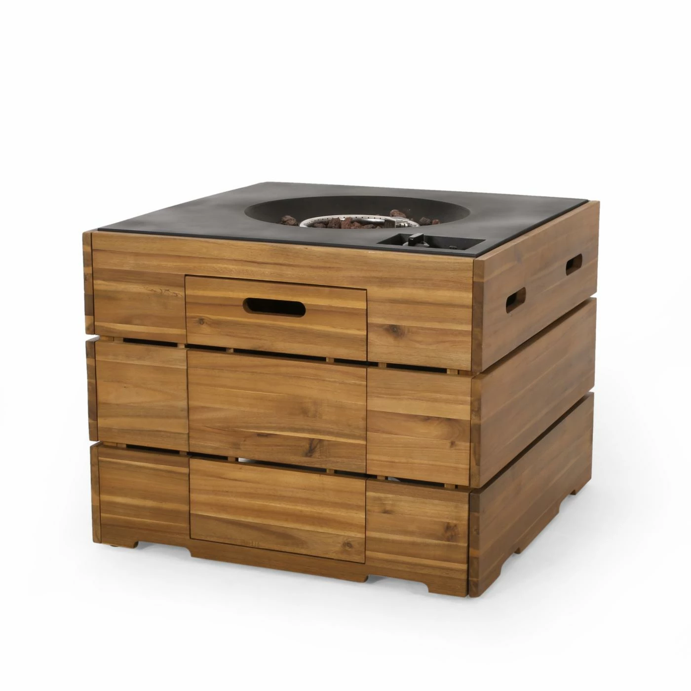 Wholesale ✔️ Best Selling Home Decor Keon Outdoor 40,000 BTU Square Fire Pit - Teak ❤️ 1 Wholesale ✔️ Best Selling Home Decor Keon Outdoor 40,000 BTU Square Fire Pit - Teak ❤️