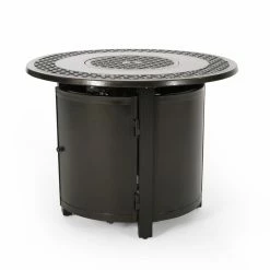 Promo 😉 Best Selling Home Decor Round Blessing Outdoor 37,000 BTU Cast Aluminum Circular Fire Pit 😀