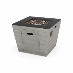 Hot Sale 🔔 Best Selling Home Decor Adio Outdoor Modern 50,000 BTU Lightweight Concrete Square Fire Pit 😍