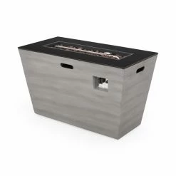 Promo 🌟 Best Selling Home Decor Rectangle Adio Outdoor Modern 50,000 BTU Lightweight Concrete And Ceramic Rectangular Fire Pit 🛒