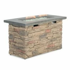 Best reviews of 🔔 Rectangle Sego Lily Sage 42 In. Stone Fire Table 😍