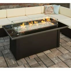 Promo 🌟 Rectangle Outdoor GreatRoom Monte Carlo 59.3 In. Fire Table With Free Cover 🎁