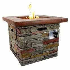 Discount 🌟 Northlight 30.25 In. Classic Stone Square Gas Fire Pit 🤩