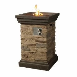 Best reviews of 🎉 Square Northlight 29.25 In. Classic Stone Column Style Gas Fire Pit ❤️