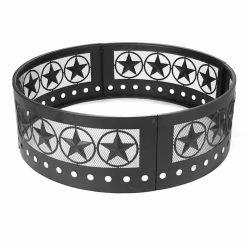 Deals 🛒 Round Sunnydaze Decor Heavy Duty Four Star Camping 36 Diam. Fire Ring 🤩