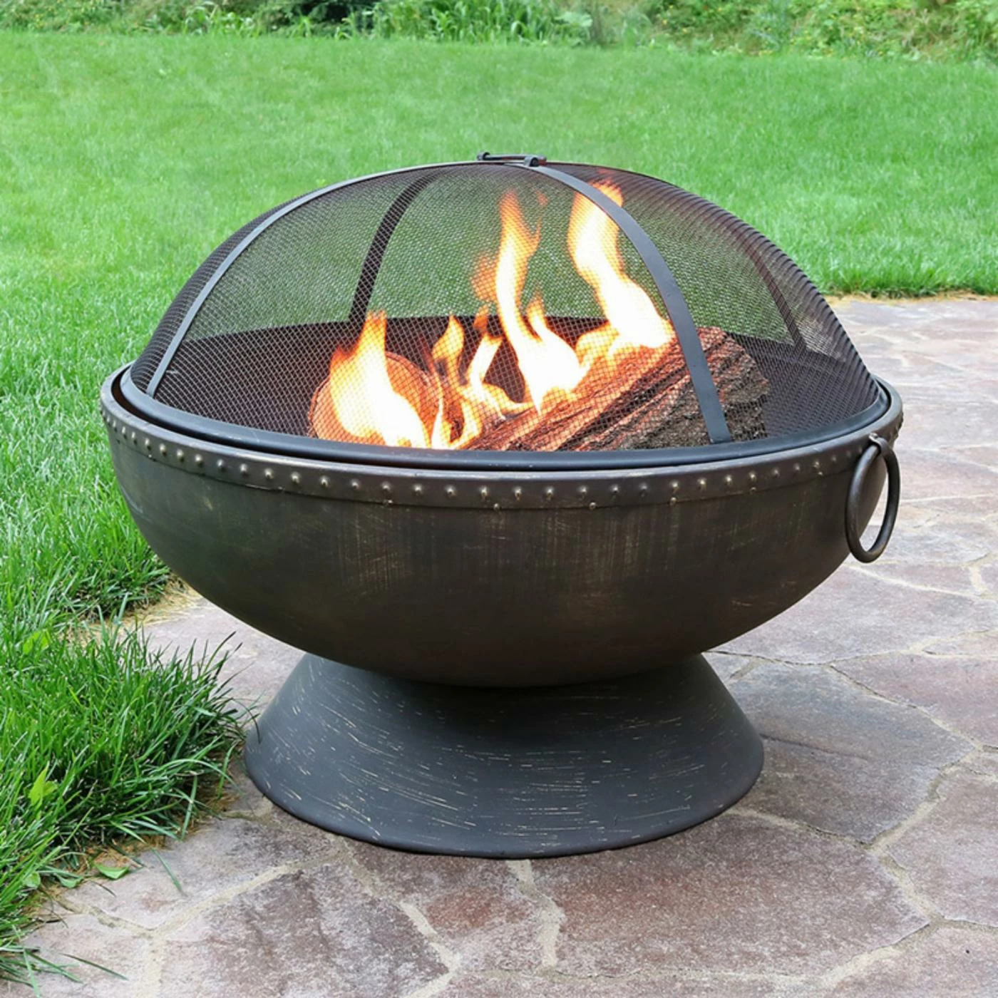 Flash Sale ๐ Round Sunnydaze Decor 30 Diam. Fire Bowl With Handles And Spark Screen ๐ 1 Flash Sale ๐ Round Sunnydaze Decor 30 Diam. Fire Bowl With Handles And Spark Screen ๐