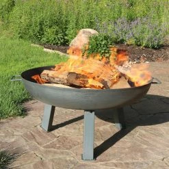 Discount ๐ Round Sunnydaze Decor Cast Iron Fire Bowl ๐