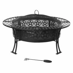 Wholesale ❤️ Round Sunnydaze Decor Four Star 40 Diam. Fire Table With Spark Screen 🔔