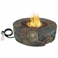 Discount 🎉 Round Sunnydaze Decor Cast Stone 30 Diam. Fire Pit 🎁