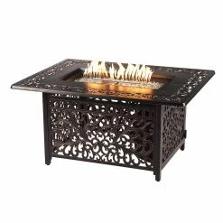 Budget ❤️ Rectangle Oakland Living Cabos 48 In. Rectangular Propane Fire Pit Table 😀