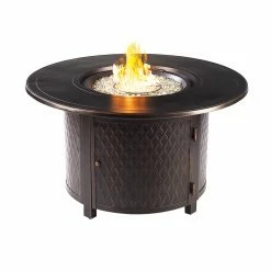 New 🎁 Oakland Living Delasko 44 In. Round Propane Fire Pit Table ⌛