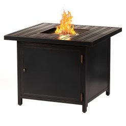 Best Sale ✔️ Oakland Living Cholula 32 In. Square Propane Fire Pit Table - Copper 👍