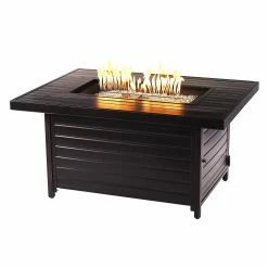 Discount โ Rectangle Oakland Living Berlin 48 In. Rectangular Propane Fire Pit Table - Copper ๐
