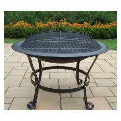 Hot Sale 💯 Round Oakland Living 30 Diam. Fire Pit With Grill And Free Cover 🎉