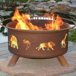 Top 10 💯 Round Patina Safari 31 Diam. Fire Pit With Grill And Free Cover ✨