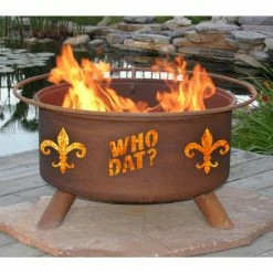 Coupon ๐ Round Patina Who Dat 30 Diam. Fire Pit Set With Grill And Free Cover โจ