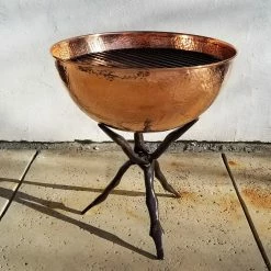 Buy ⭐ Round Passage 🔨 Hammered Copper 23 Diam. Fire Bowl 🎉