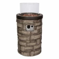 Budget 🤩 Shine Company Sevilla 18 In. Round Outdoor Propane Gas Fire Column 👏