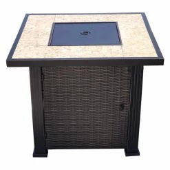 Outlet 😍 Square ☀️ Summerville Montey 30 In. Gas Fire Pit Table 👍